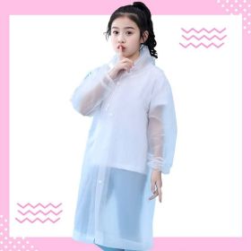 Transparent, portable and backpackable girl's poncho (Option: White-One size)